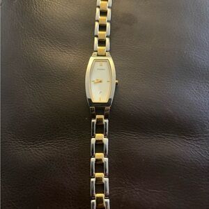 Fossil Two-Tone Women's Link Watch - Gold & Silver